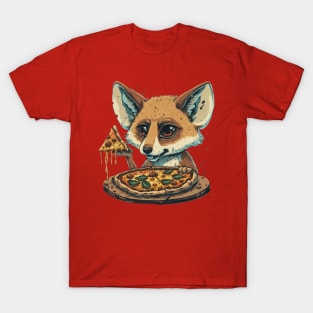 Funny animal eating pizza gift ideas T-Shirt